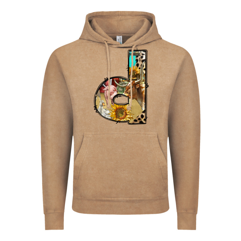 Farm Life Alphabet Lowercase Letters D Vintage Hoodie by BundleAndBundleShop | Teevron