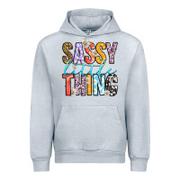 Heather Grey sassy little thing Urban Hoodie - RanaPortraitStore