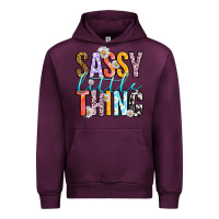 Mauve Wine sassy little thing Urban Hoodie - RanaPortraitStore