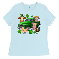 St. Patrick's Farm Animal Truck Ladies Tee | Teevron