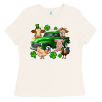 Bone St. Patrick's farm animal truck Ladies Tee - OliviaCreatesArt