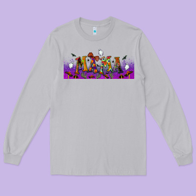 Halloween Mama Libbey Glass Long Sleeve Tee Designed By Bundleandbundleshop