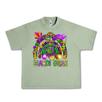 Oil Green Mardi Gras Rainbow Urban Heavy Tee - BundleAndBundleShop