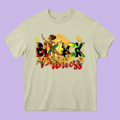 Black Princess Heavy Core Tee Designed By Cowgirlartshop