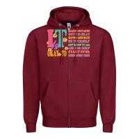 Burgundy it is okay to Zipper Hoodie - JahusDesignShop