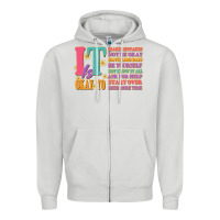 Dove Grey it is okay to Zipper Hoodie - JahusDesignShop