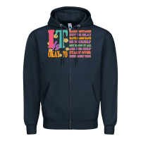 Navy it is okay to Zipper Hoodie - JahusDesignShop