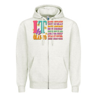 Oatmeal Heather it is okay to Zipper Hoodie - JahusDesignShop