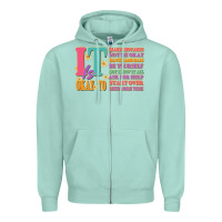Seafoam it is okay to Zipper Hoodie - JahusDesignShop