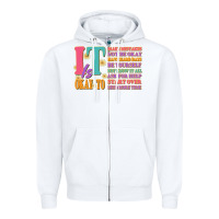 White it is okay to Zipper Hoodie - JahusDesignShop