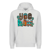 Dove Grey yee haw Premium Hoodie - RacoonDesign