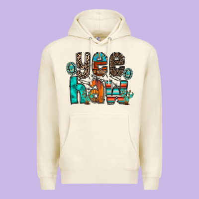 Yee Haw Premium Hoodie Designed By Racoondesign