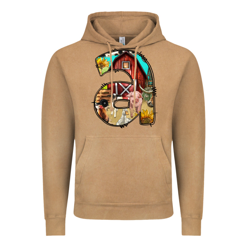 Farm Life Alphabet Lowercase Letters A Vintage Hoodie by BundleAndBundleShop | Teevron