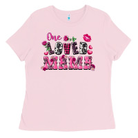 Bubblegum Pink One loved mama Valentine's Day Ladies Tee - FaDigitalArtStudio