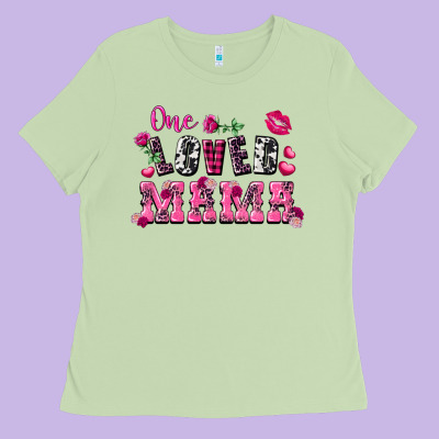 One Loved Mama Valentine's Day Ladies Tee Designed By Fadigitalartstudio