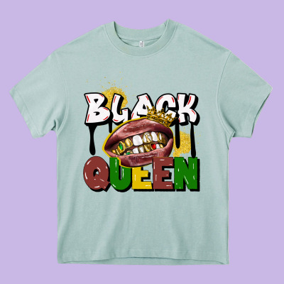 Black Queen Heavy Core Tee Designed By Cowgirlartshop
