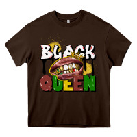 Chocolate Brown black queen Heavy Core Tee - CowGirlArtShop