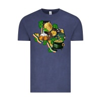Vintage Denim texas map st patricks day Vintage Tee - FaDigitalArtStudio