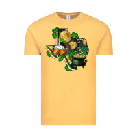 Vintage Mustard texas map st patricks day Vintage Tee - FaDigitalArtStudio