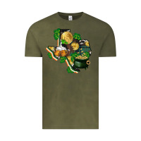 Vintage Olive texas map st patricks day Vintage Tee - FaDigitalArtStudio