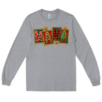 Heather Grey mama christmas Long Sleeve Tee - FaDigitalArtStudio