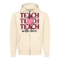 Sandshell teach with love Zipper Hoodie - JahusDesignShop