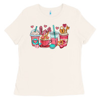 Bone valentines day coffee cups (1) Ladies Tee - OliviaCreatesArt