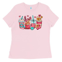 Bubblegum Pink valentines day coffee cups (1) Ladies Tee - OliviaCreatesArt