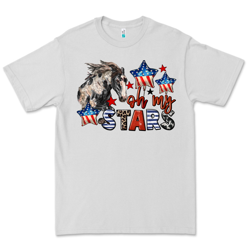 Oh My Stars Horse 4th Of July Premium Tee by CowGirlArtShop | Teevron