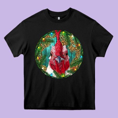 Roaster Head Christmas Heavy Core Tee Designed By Ranaportraitstore