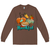 Chestnut thankful pumpkins Long Sleeve Tee - BundleAndBundleShop