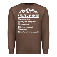Hiking 6 Stages Of Hiking Funny Hiking Nature Adventure Premium Sweatshirt | Teevron