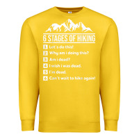 Lemon hiking 6 stages of hiking funny hiking nature adventure Premium Sweatshirt - baoMotion