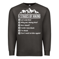 Smoke hiking 6 stages of hiking funny hiking nature adventure Premium Sweatshirt - baoMotion