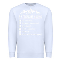 White hiking 6 stages of hiking funny hiking nature adventure Premium Sweatshirt - baoMotion