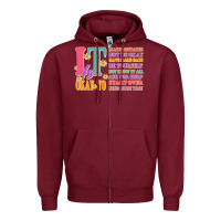 Burgundy it is okay to Zipper Hoodie - JahusDesignShop