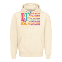 Sandshell it is okay to Zipper Hoodie - JahusDesignShop