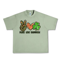 Oil Green peace love shamrock Urban Heavy Tee - FaDigitalArtStudio