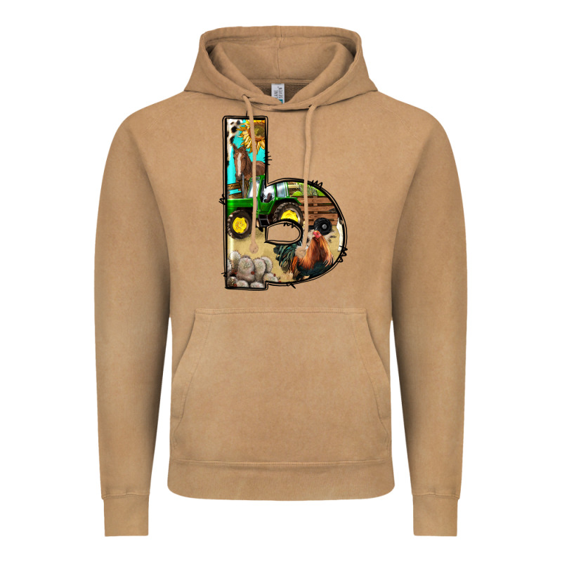 Farm Life Alphabet Lowercase Letters B Vintage Hoodie by BundleAndBundleShop | Teevron