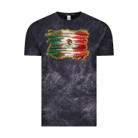 Cloud Black mexican flag with leopard Vintage Tee - RanaPortraitStore