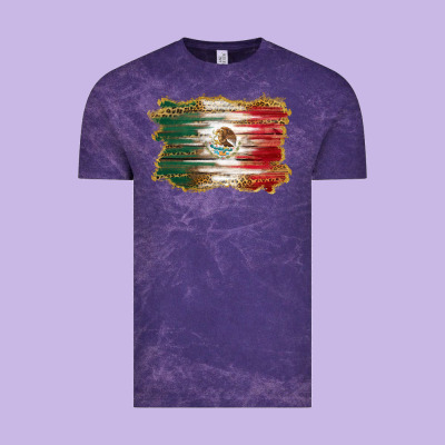 Mexican Flag With Leopard Vintage Tee Designed By Ranaportraitstore