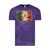 Cloud Purple mexican flag with leopard Vintage Tee - RanaPortraitStore