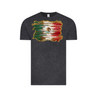 Vintage Black mexican flag with leopard Vintage Tee - RanaPortraitStore