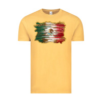 Vintage Mustard mexican flag with leopard Vintage Tee - RanaPortraitStore