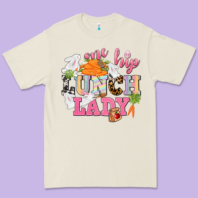 One Hip Lunch Lady Easter Day Premium Tee Designed By Cowgirlartshop