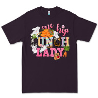 Plum One hip Lunch Lady Easter Day Premium Tee - CowGirlArtShop