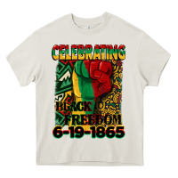 Cream celebrating black freedom 6 19 1865 juneteenth Heavy Core Tee - CowGirlArtShop