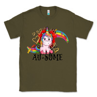 Army Green Au-some Classic Tee - CowGirlArtShop