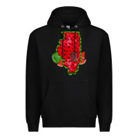 Black illinois watermelon Premium Hoodie - RacoonDesign