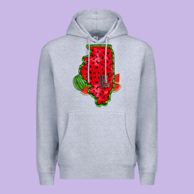 Illinois Watermelon Premium Hoodie Designed By Racoondesign